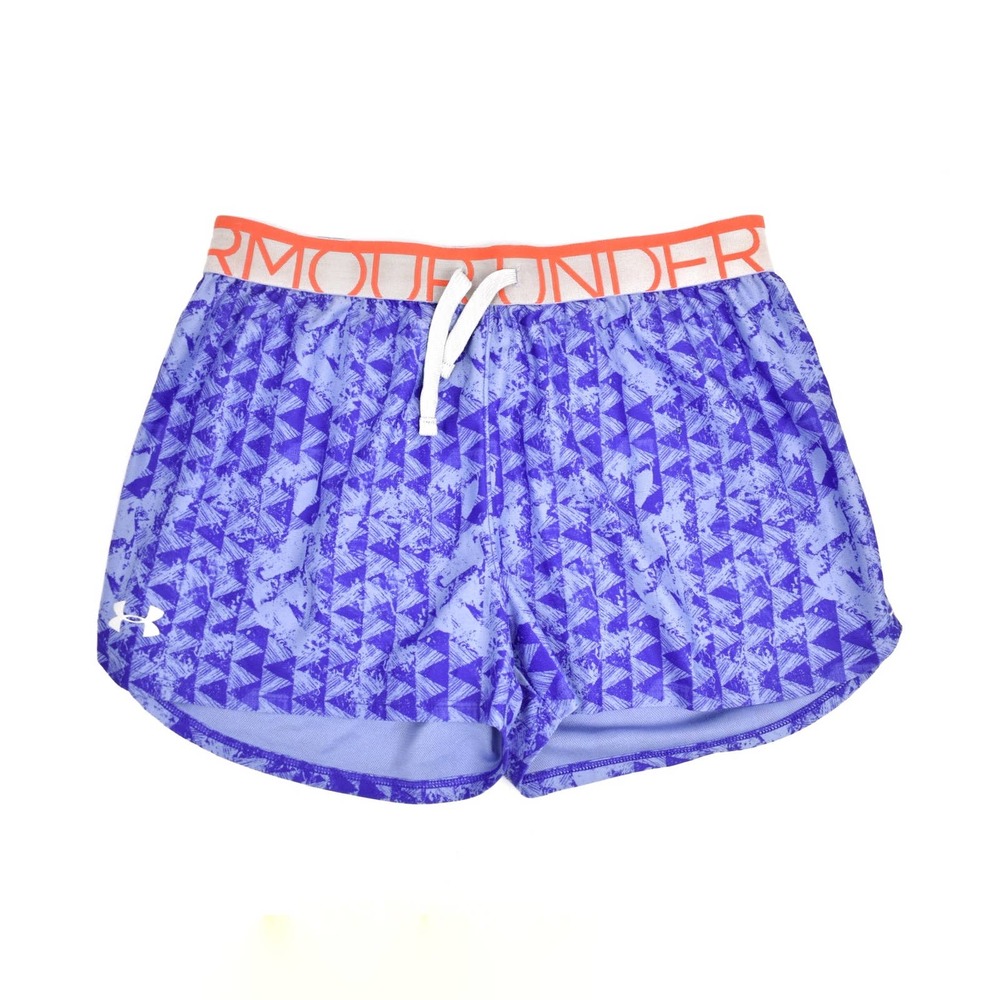 Under Armour Women’s Drawstring Athletic Shorts Purple Multi Size YXL